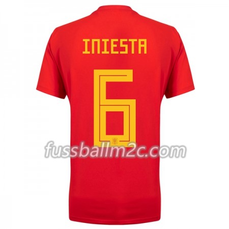 Fußballtrikots Spanien A_Iniesta 6 Heim Trikotsatz WM 2018